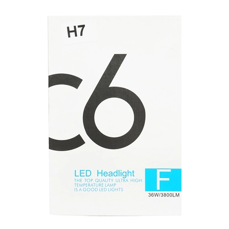 Set 2 becuri LED H7 36W/3800LM C6-H7, 12V, 6500K [6]