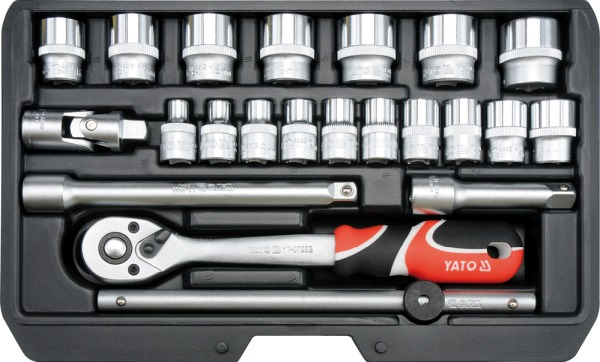 Set chei tubulare, 6-22 mm, patrat 3/8 inch, 22 bucati Yato YT-38561 [2]