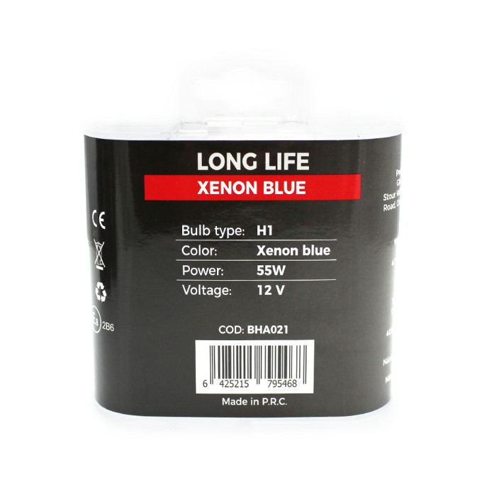 Set de 2 becuri Halogen H1 +100% Intensitate - LONG LIFE [3]