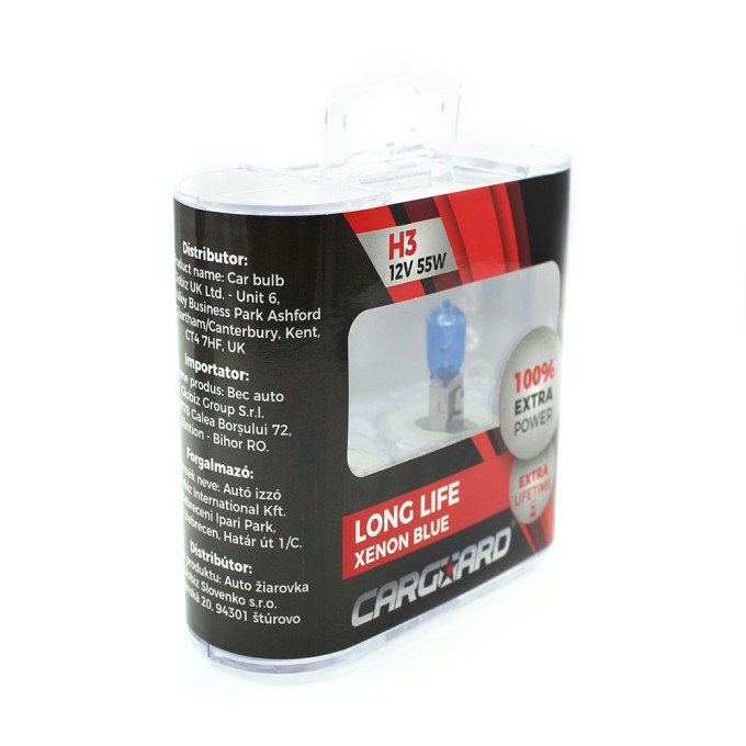 Set de 2 becuri Halogen H3 +100% Intensitate - LONG LIFE [4]