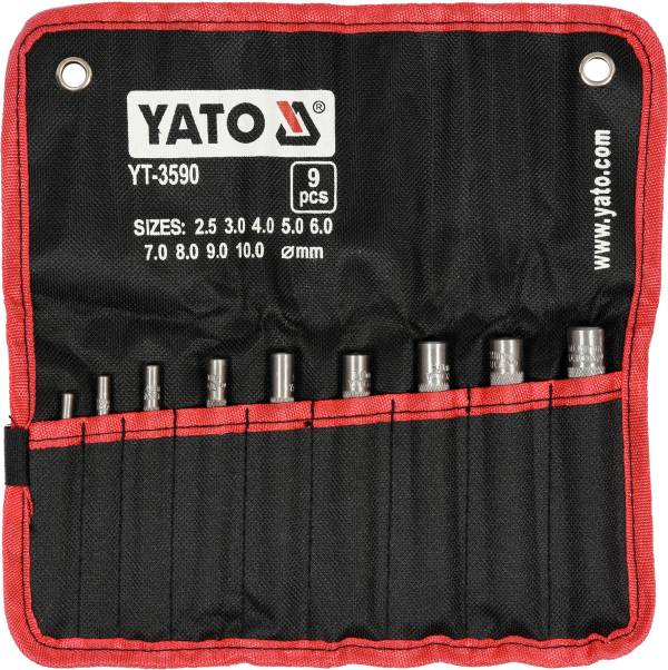 Set de perforatoare tubulare 2.5-10MM, 9 BUC YATO YT-3590 [2]