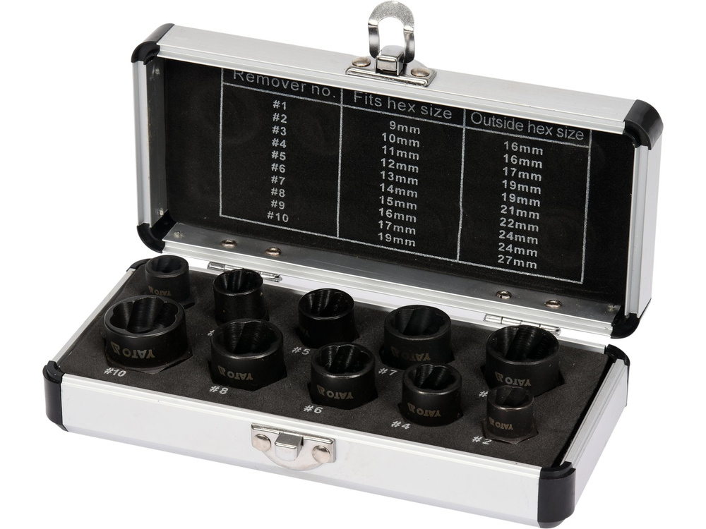Set extractoare șuruburi 3/8, 10 buc Yato YT-06031 [2]
