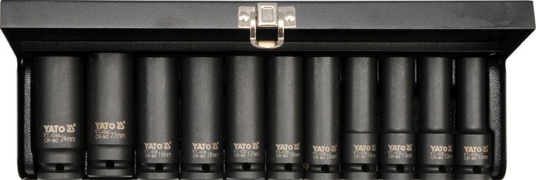 Set tubulare de impact lungi 1/2" - 10 - 24mm YATO YT-1054 [1]