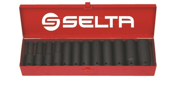 Set tuburi impact Selta, patrat 1/2", 12 buc, 10-24 mm [1]