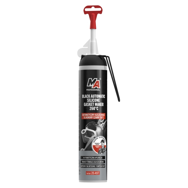 Silicon etansare negru cu autoaplicator (-50°C până la +260°C) 200ML [1]