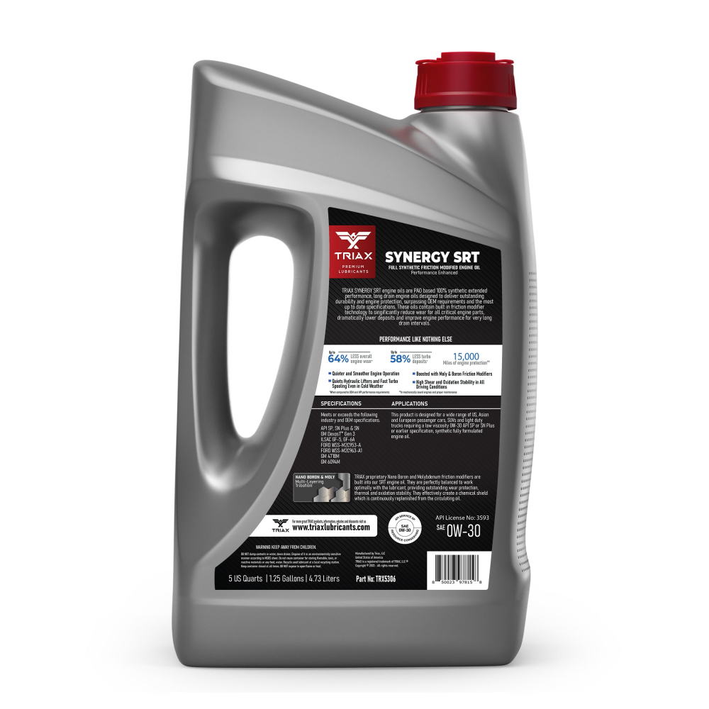 TRIAX Synergy SRT 0W-30 Full Synthetic API SN, DEXOS 1 Gen2 [2]