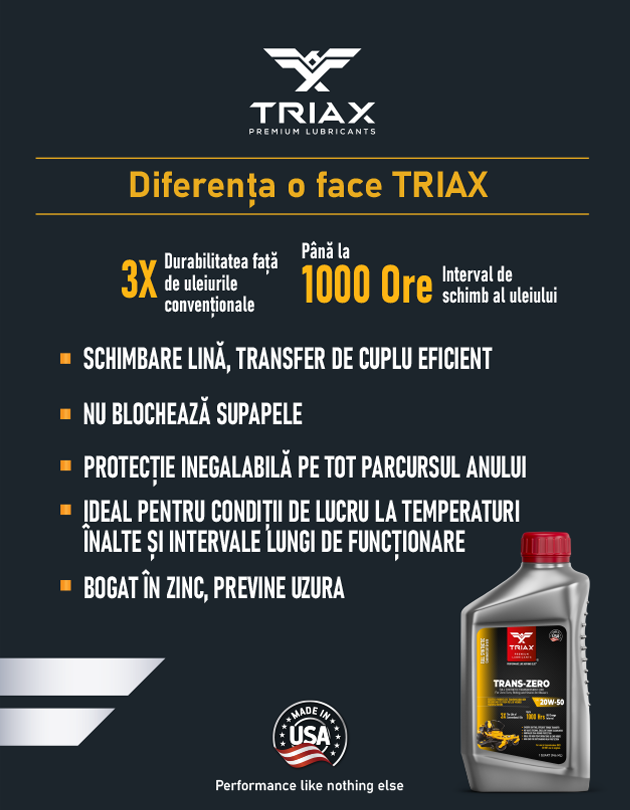 TRIAX TRANS ZERO 20W-50 - Ulei transmisii hidrostatice pentru masini tuns iarba [5]