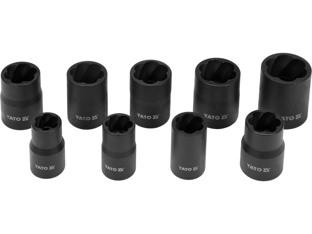 Trusă chei tubulare pentru șuruburi rotunjite 10 - 19 mm 10 piese 3/8" Yato YT-0603 [6]