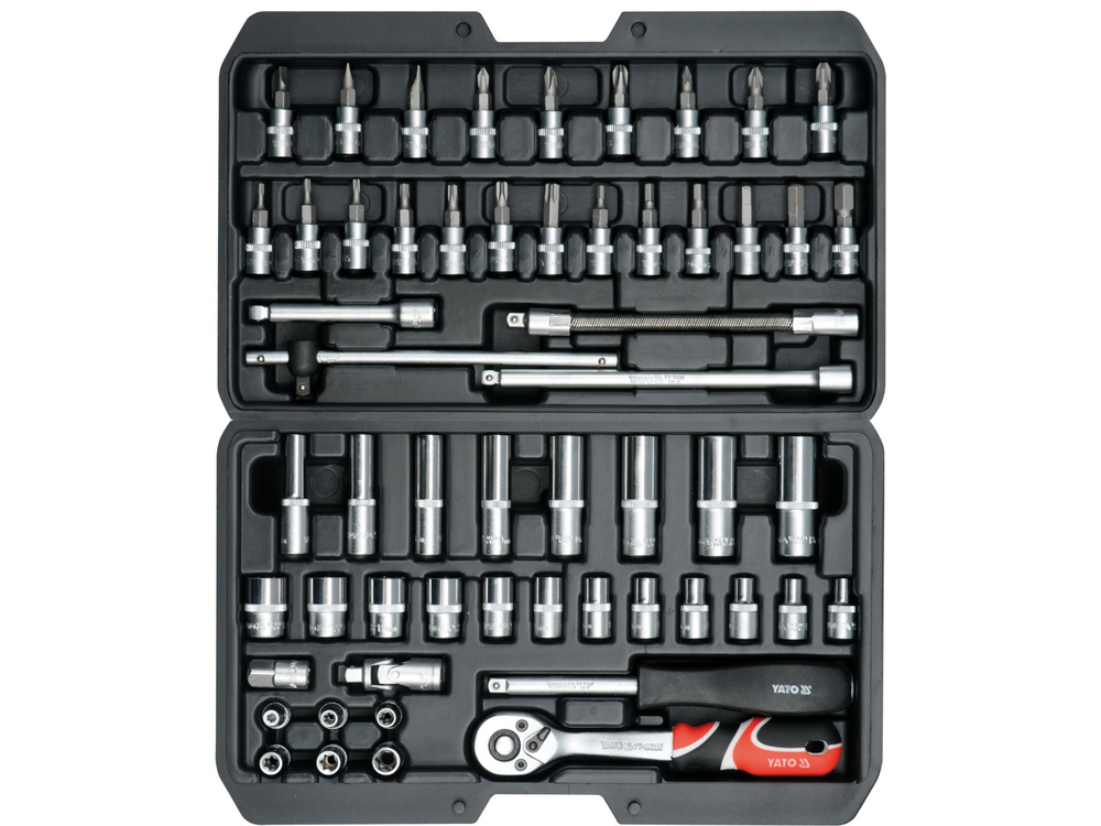 Trusă chei tubulare și biți 1/4" 56 piese Yato YT-14501 [1]