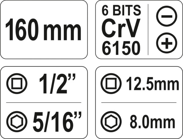 Trusa surubelnita cu impact CR-V + 6 BIȚI YATO YATO YT-2802 [3]