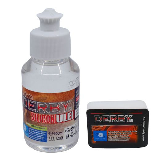 Ulei siliconic pentru bord transparent 100 ml + burete DERBY [1]
