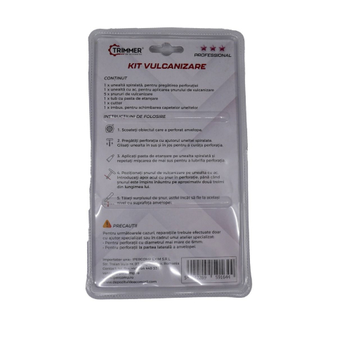 Kit vulcanizare (2x maner metalic T, 5x snur, 1x cuter, 1x adeziv) TRIMMER [1]