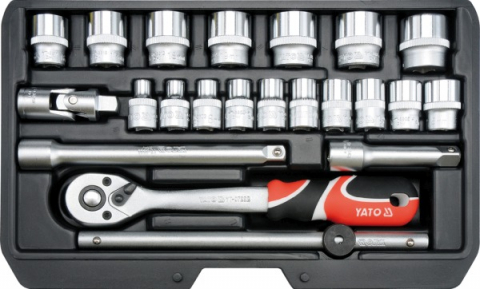 Set chei tubulare, 6-22 mm, patrat 3/8 inch, 22 bucati Yato YT-38561 [1]