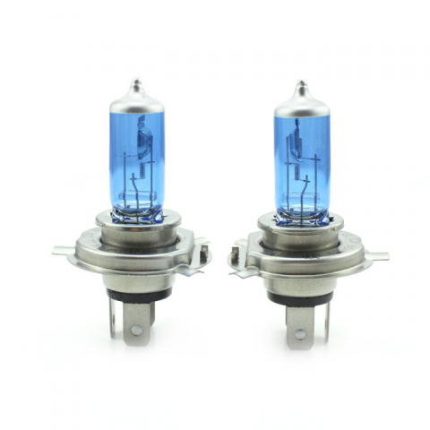 BECURI HALOGEN - Set de 2 becuri Halogen H4 +100% Intensitate - LONG LIFE