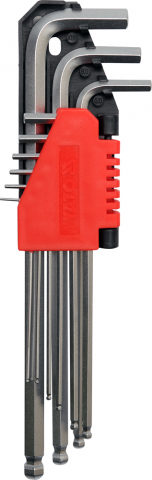 TRUSE SCULE - Set imbusuri, 1.5-10 mm, 9 bucati, cap sferic Yato YT-0506