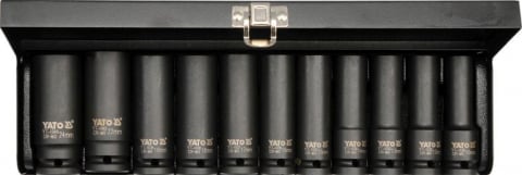 Set tubulare de impact lungi 1/2" - 10 - 24mm YATO YT-1054