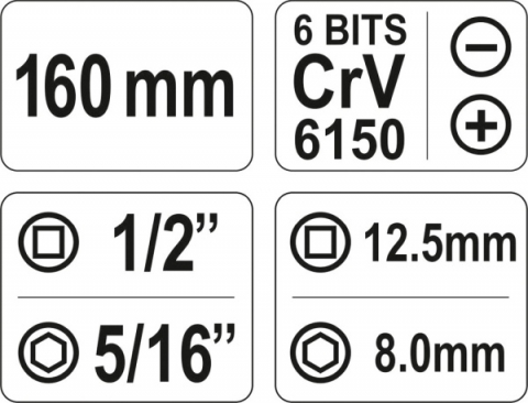 Trusa surubelnita cu impact CR-V + 6 BIȚI YATO YATO YT-2802 [2]