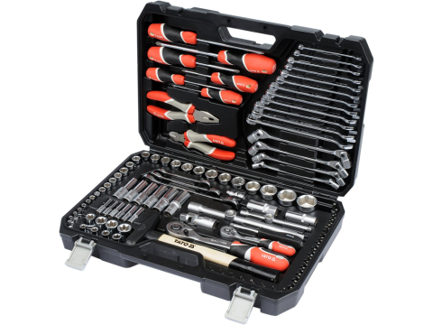 SCULE ATELIER - TRUSĂ TUBULARE, CHEI COMBINATE, ANTRENOR, 109 PIESE