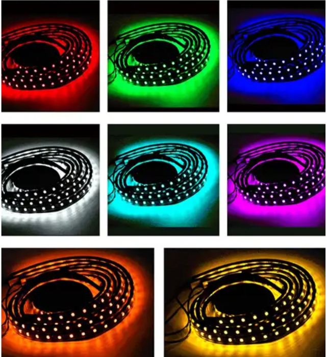 KIT ILUMINARE AUTO, RGB, CONTROL SUNET VOCE, 2 BUC X 90 CM SI 2 BUC X 120 CM [2]