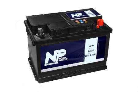 BATERII - BATERIE NORD POWER 12V 74AH 680A 278X175X190 CEH 5741040684902