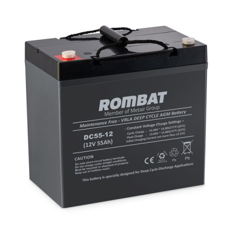 BATERII - BATERIE STATIONARA CU GEL 12V 55AH (DCG55-12)