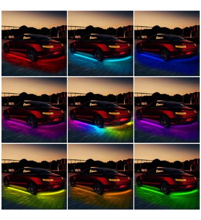 KIT ILUMINARE SUB MASINA, RGB, CONTROL DIN TELEFON, 2 BUC X 90 CM SI 2 BUC X 120 CM [1]