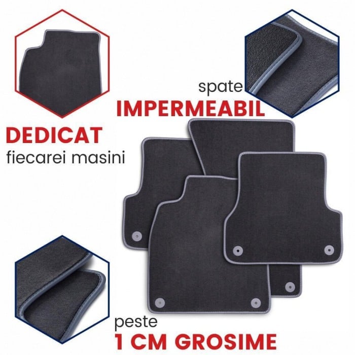 Covorase auto mocheta Mercedes ML W166 fabricatie 2012 - prezent (GRI) [2]