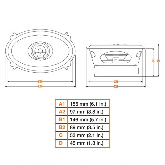 Difuzoare auto Hertz Dieci DCX 460.3, set coaxial 2 căi, 4x6 inch, 40W RMS, 4Ω, 2 difuzoare [4]
