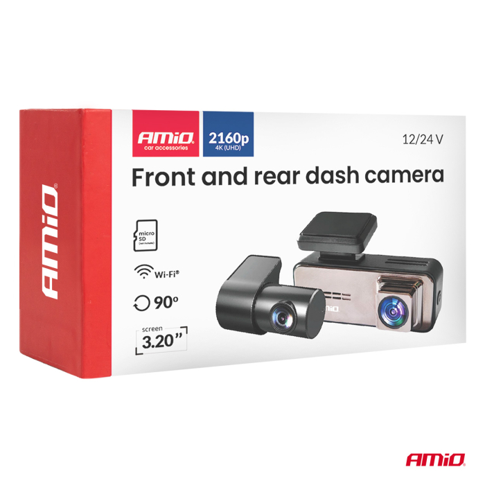 DVR auto cu doua camere 4K + 2K WLAN 512 GB WIFI UHD AMIO-04801 [2]