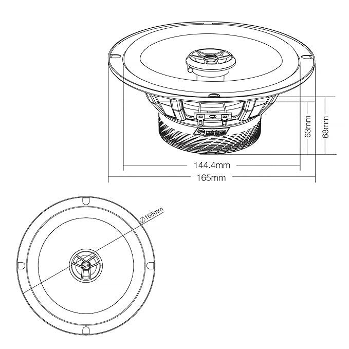 EL-X165S DIFUZOARE COAXIALE RAINBOW DE 16.5CM, 40W RMS [2]