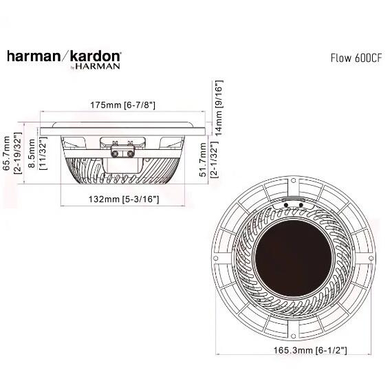 FLOW600CF DIFUZOARE COMPONENTE HARMAN KARDON DE 16.5CM, 120W RMS [2]
