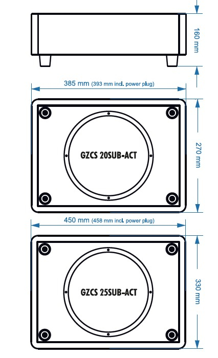 GZCS 25SUB-ACT SUBWOOFER ACTIV GROUND ZERO DE 25CM (10"), 430W [6]