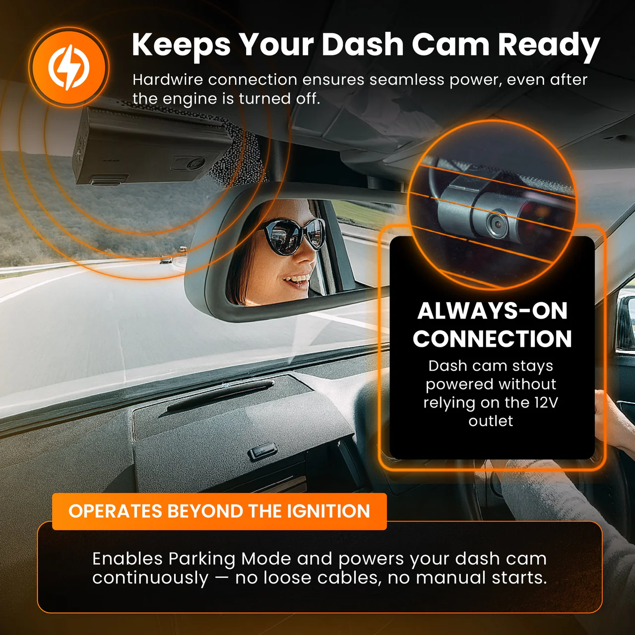 HWK5VC-OBD Halo Road Angel 5V Kit cablare 2 în 1 - USB tip C, siguranțe și OBD 2 [3]