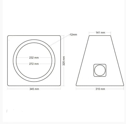 Incinta Subwoofer trapez 15L  difuzor 25cm  [3]