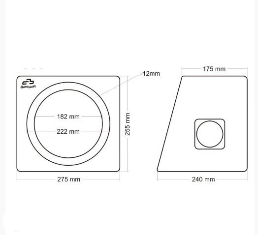 Incinta Subwoofer trapez 8L  difuzor 20cm  [2]