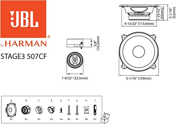 JBL STAGE3 507CF DIFUZOARE COMPONENTE DE 13CM, 45W RMS [5]