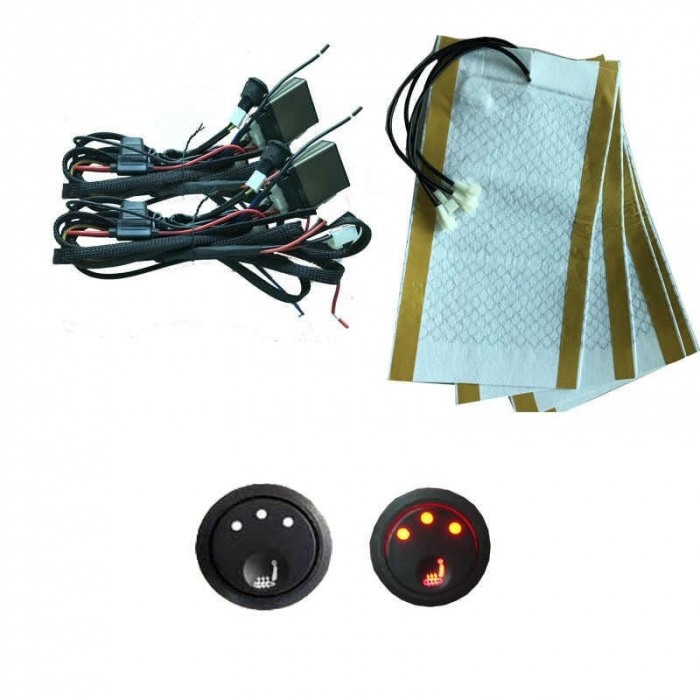 Kit Incalzire In Scaune Auto Universal Carbon Butoane Push Slim 3 Trepte  [2]