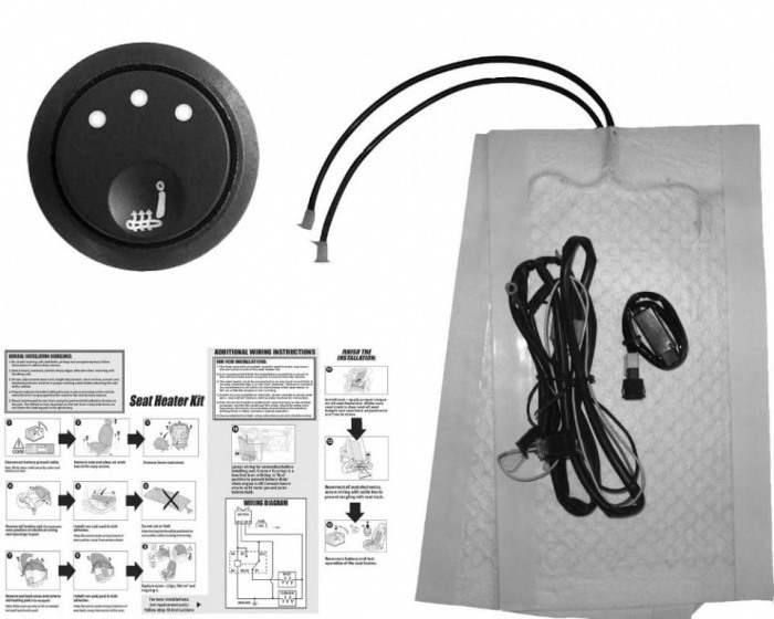 Kit Incalzire In Scaune Auto Universal Carbon Butoane Push Slim 3 Trepte  [3]