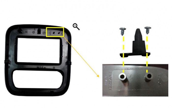 Kit rama 2 DIN Fiat / Nissan / Opel / Renault 2015 cu AC manual [2]