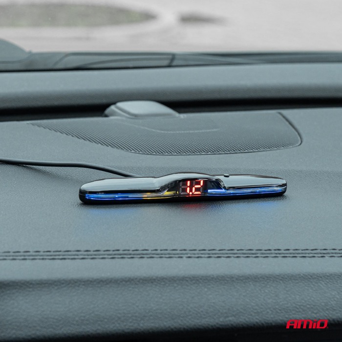 Kit senzori parcare, senzori marșarier MAX LED, 4 senzori negri -02287 [2]