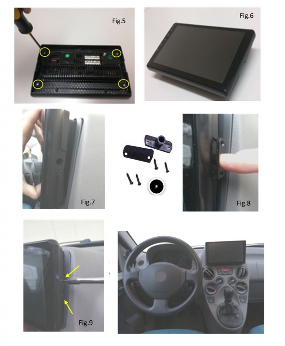 Kit universal instalare radio 9 inchi 183×105 mm cu inclinare [3]