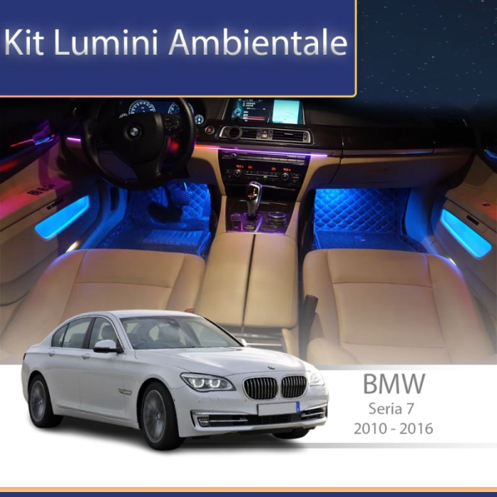 Lumini Ambientale BMW Seria 7 2010-2016 dedicat set complet control telefon sau sistem original [2]
