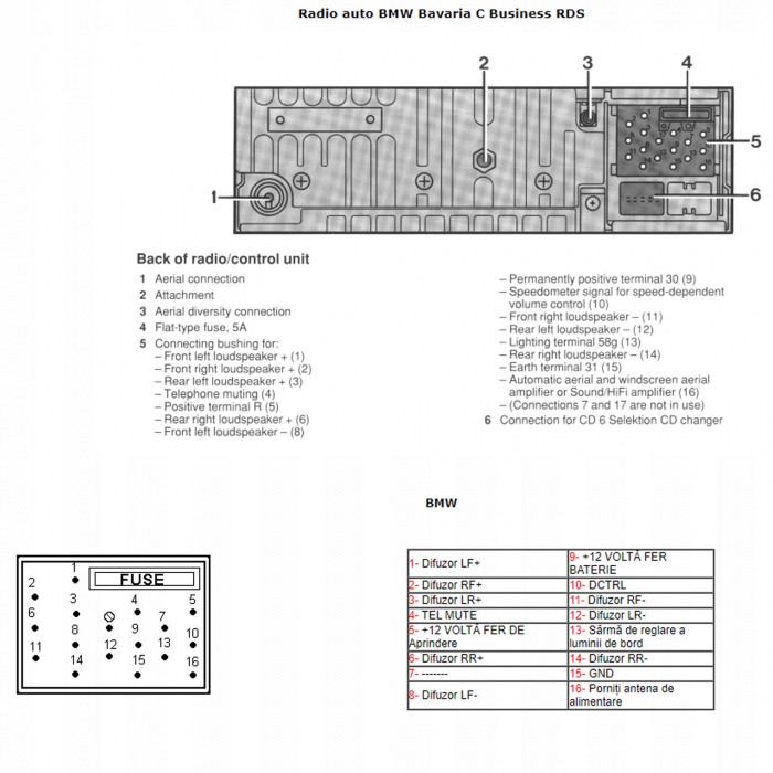 30.506 (1020-02) CONECTOR ISO BMW SERIA 3/5/7/X5/Z3/Z8/MINI, 1987-2006 [4]