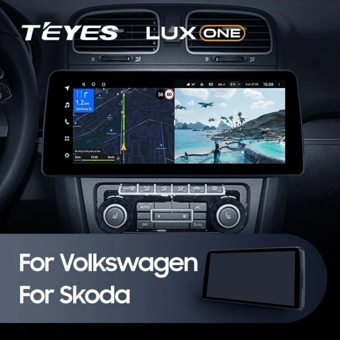 NAVIGATIE AUTO TEYES LUX ONE VOLKSWAGEN GOLF 6 2008-2016 6+128GB 12.3" IPS OCTA-CORE 2GHZ, ANDROID 4G BLUETOOTH 5.1 DSP [3]