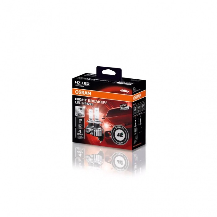 OSRAM SET 2 BECURI NIGHT BREAKER LED GEN 2 H7 +230% CUTIE OMOLOGARE RAR [3]