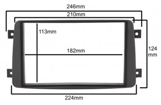 Rama radio 2DIN Mercedes Clasa C / CLK / Vito / Viano negru, 281190-05 [7]