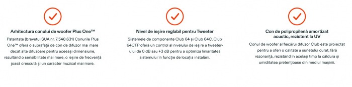 Set difuzoare componente JBL Club 64C 165mm 70W [8]