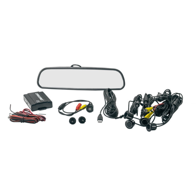 Set senzori de parcare cu camera video și ecran în oglinda retrovizoare - Carguard [7]