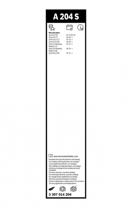 SET STERGATOARE BOSCH AEROTWIN 600/475 MM Mercedes 3 397 014 204 [5]