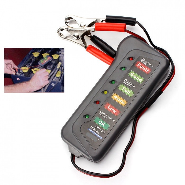 Tester baterie auto 12V cu led [2]